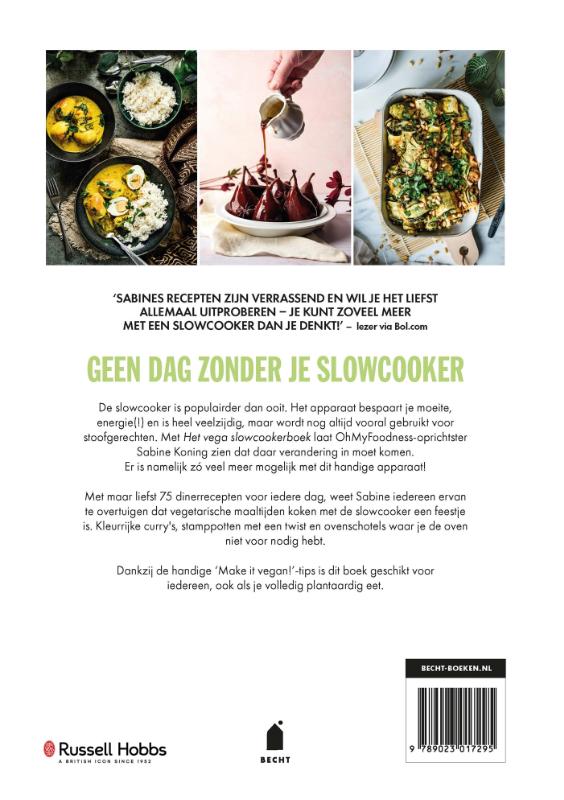 Het vega slowcooker boek achterkant