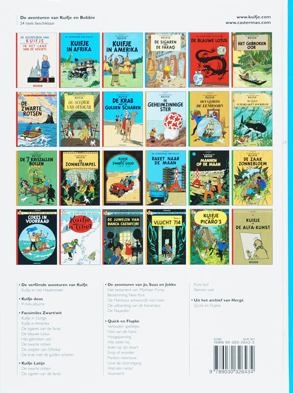 De avonturen van Kuifje 4: De sigaren van de farao / 3 de sigaren van de farao / De avonturen van Kuifje / 4 achterkant