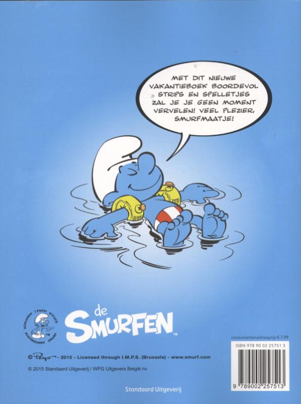 Vakantieboek / De Smurfen achterkant