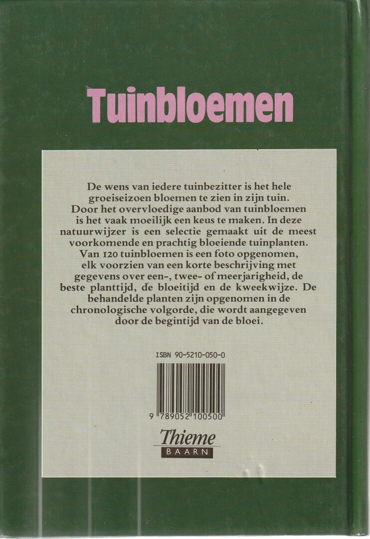 TUINBLOEMEN / Bloemen en planten achterkant
