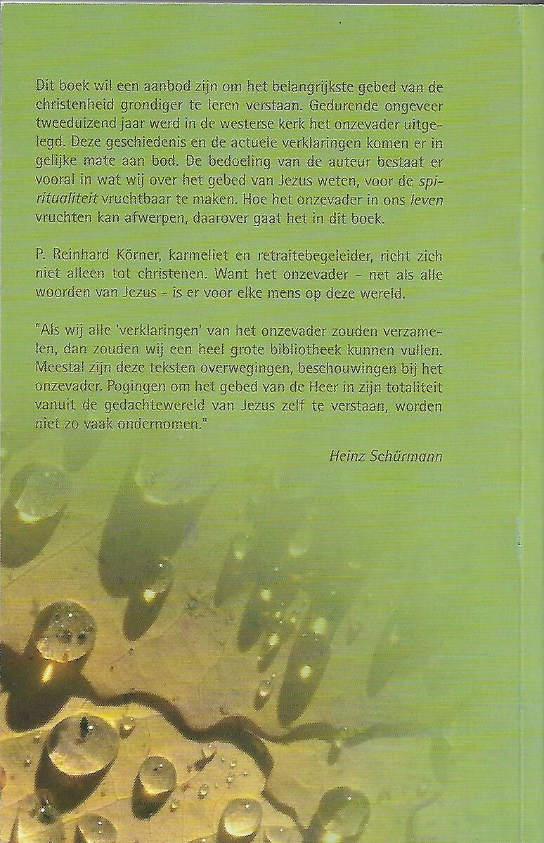 Het onzevader achterkant