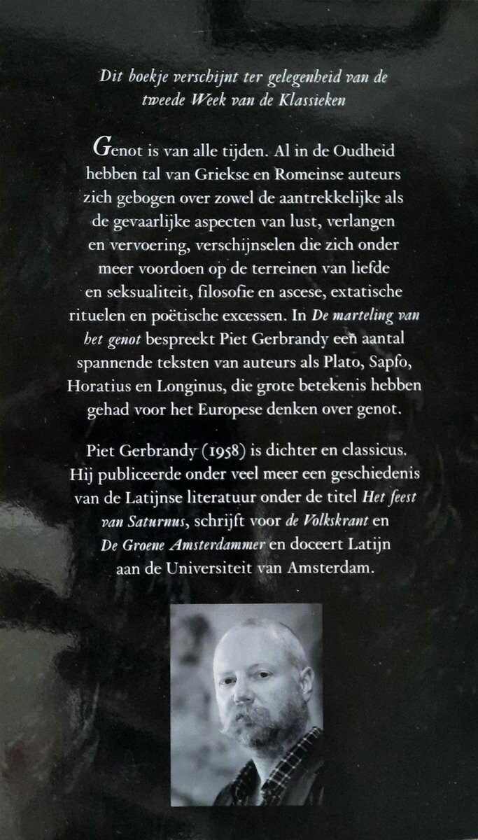De marteling van genot achterkant