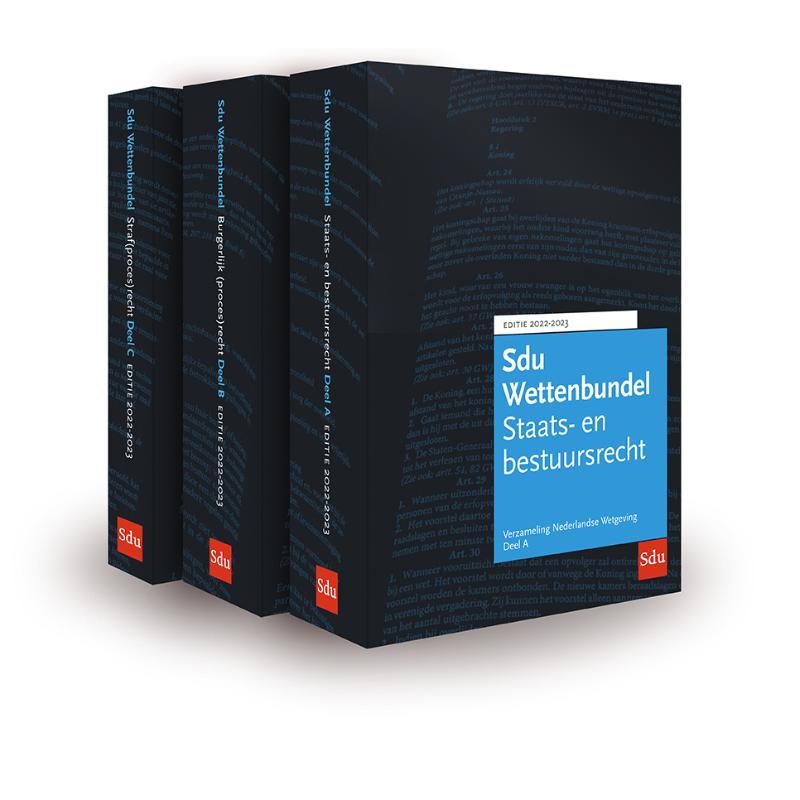 Educatieve wettenverzameling - Sdu Wettenbundel 2022-2023 (set a drie delen) achterkant