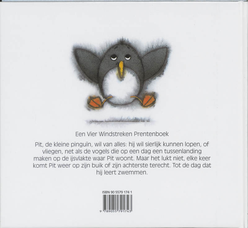 Pit, de kleine pinguïn / Een Vier Windstreken prentenboek achterkant