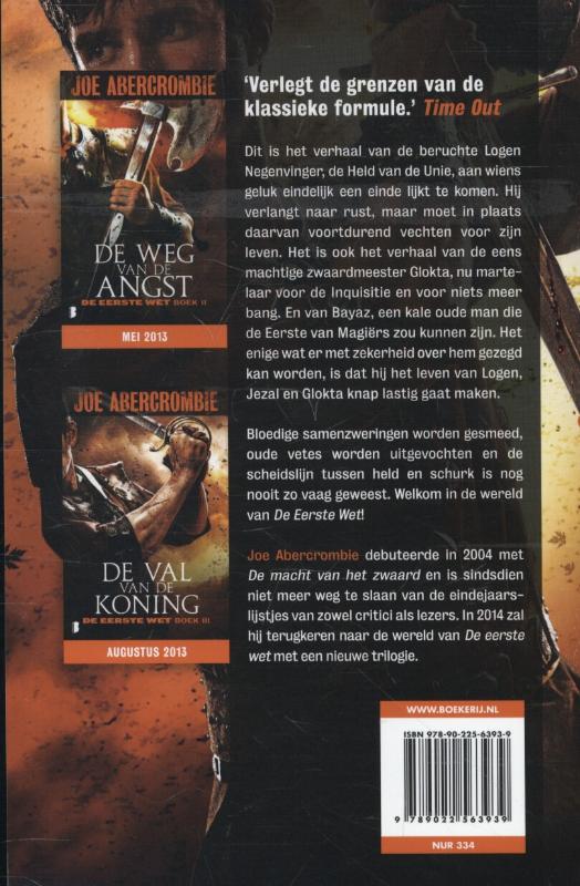 De macht van het zwaard / De eerste wet / 1 achterkant