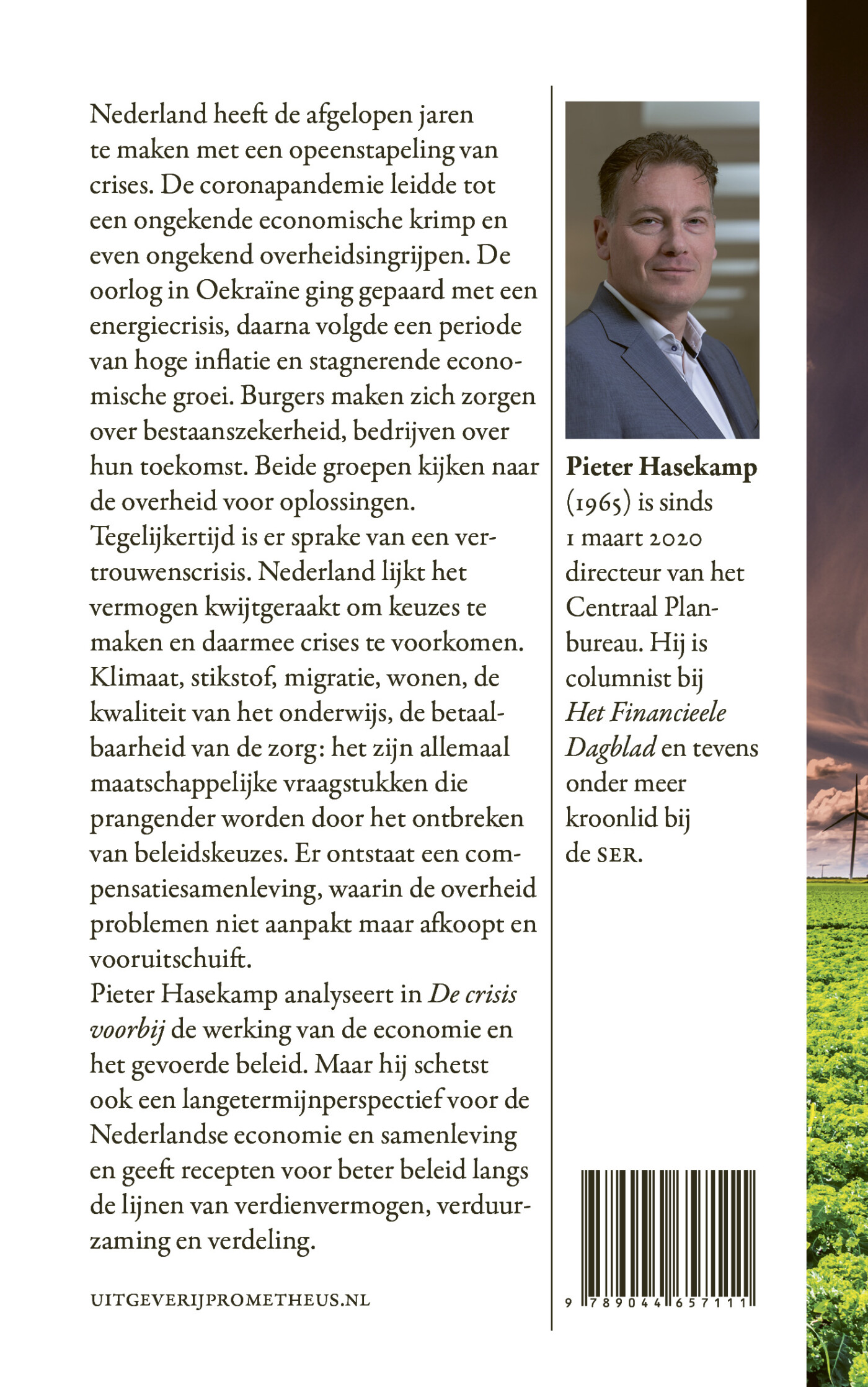 De crisis voorbij achterkant