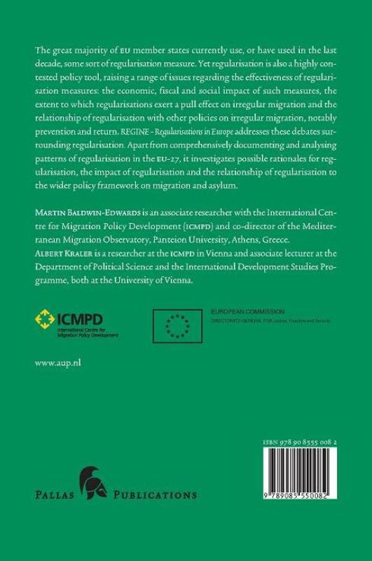 REGINE - Regularisations in Europe achterkant