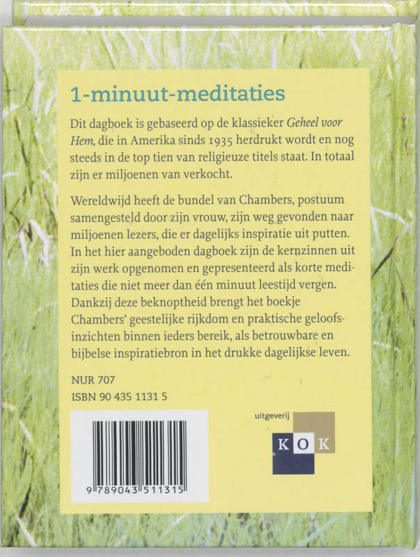 Geheel Voor Hem 1 Minuut Meditaties achterkant