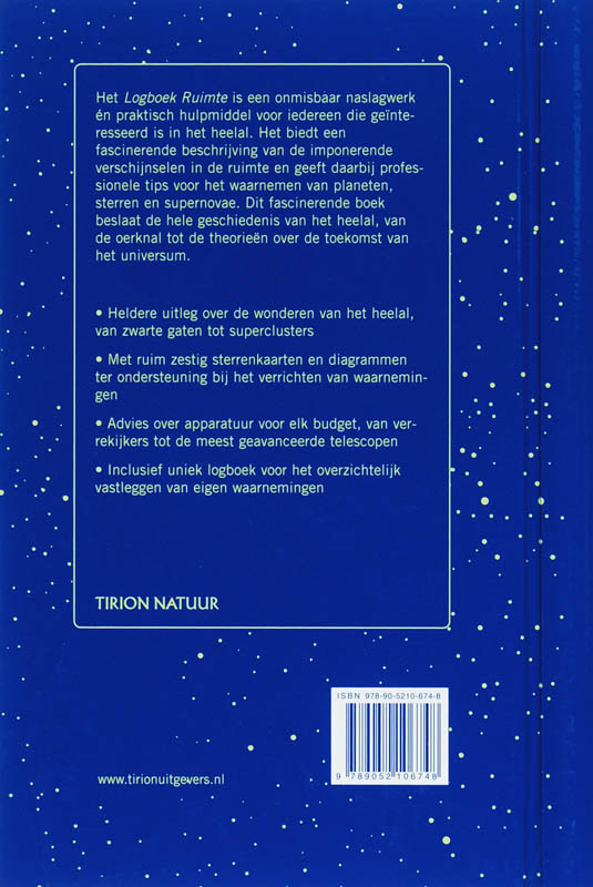 Logboek Ruimte achterkant