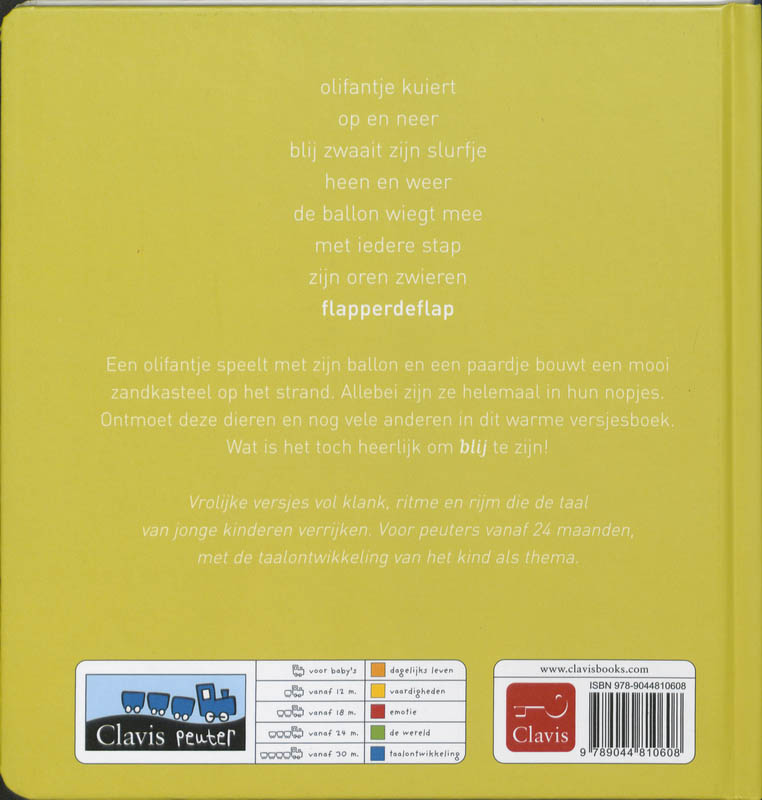 Blij / Clavis peuter Blij / Clavis peuter achterkant