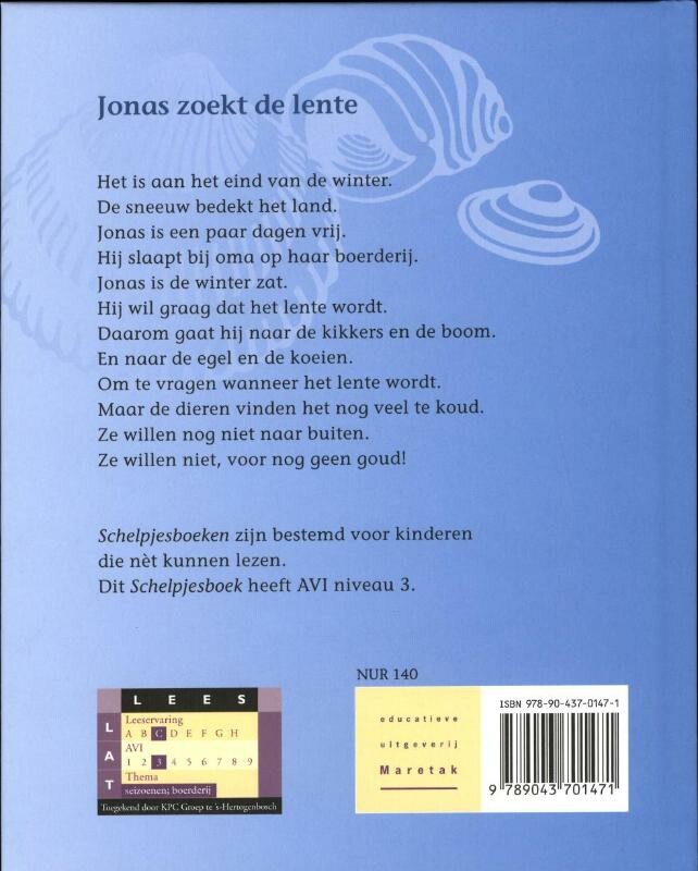 Jonas zoekt de lente / Schelpjes achterkant