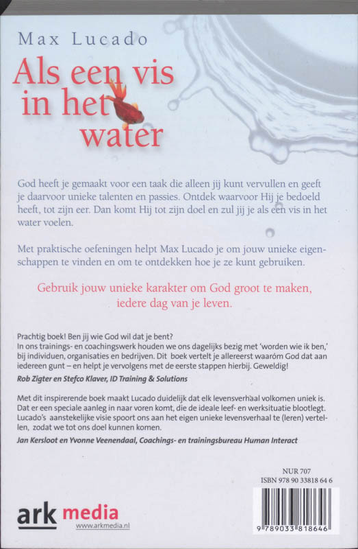 ALS EEN VIS IN HET WATER achterkant