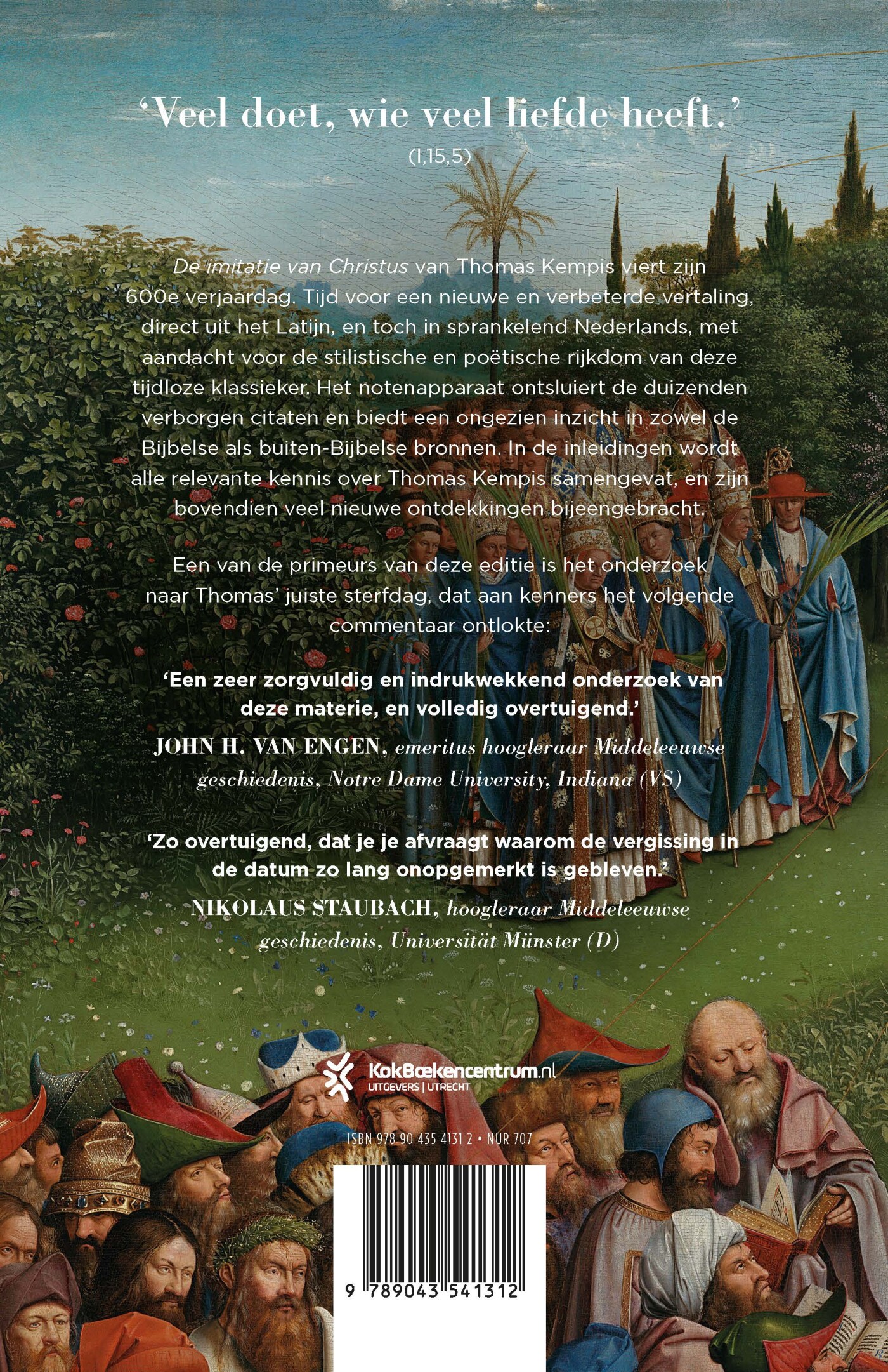 De imitatie van Christus achterkant