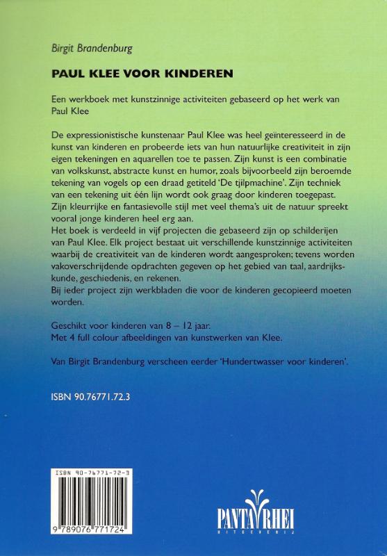 Paul Klee voor kinderen achterkant