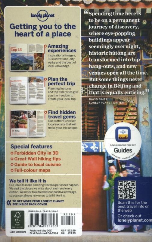 Lonely Planet Beijing / Lonely Planet City Guide achterkant
