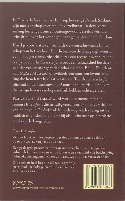 Drie Verhalen En Een Beschouwing Drie Verhalen En Een Beschouwing achterkant