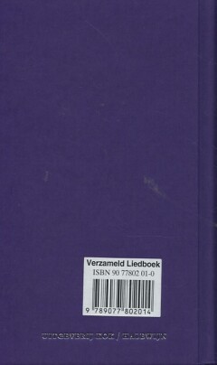 Verzameld liedboek achterkant