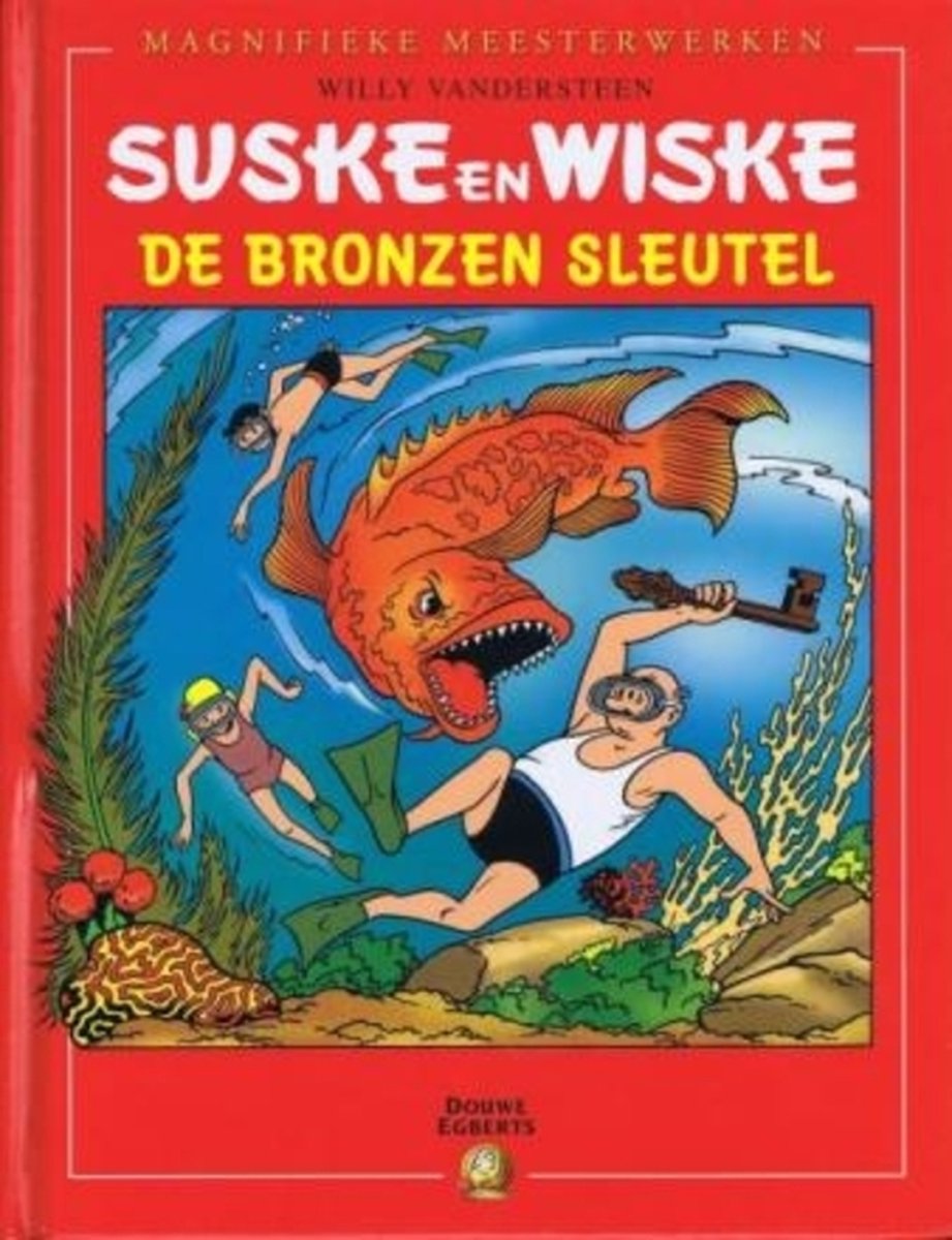 stripboek Suske en Wiske - De bronzen sleutel (Douwe Egberts) HC Magnifieke Meesterwerken