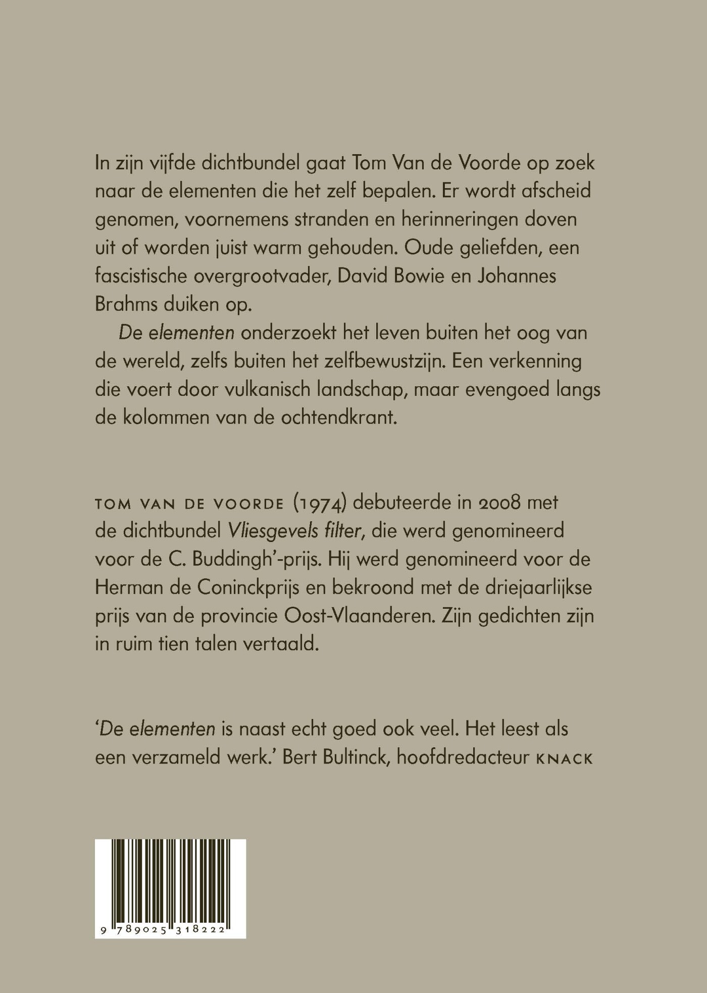 De elementen achterkant