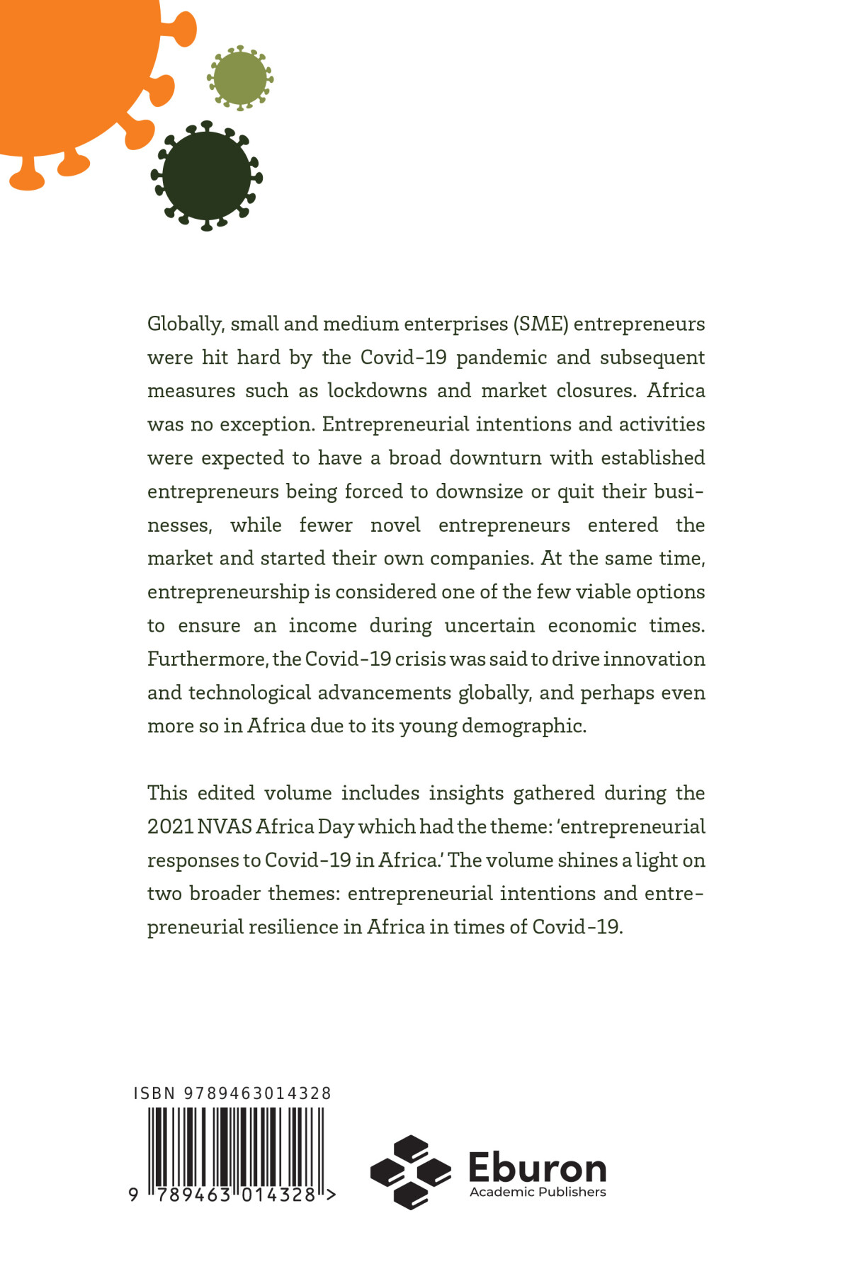 Entrepreneurial Responses to Covid-19 in Africa achterkant
