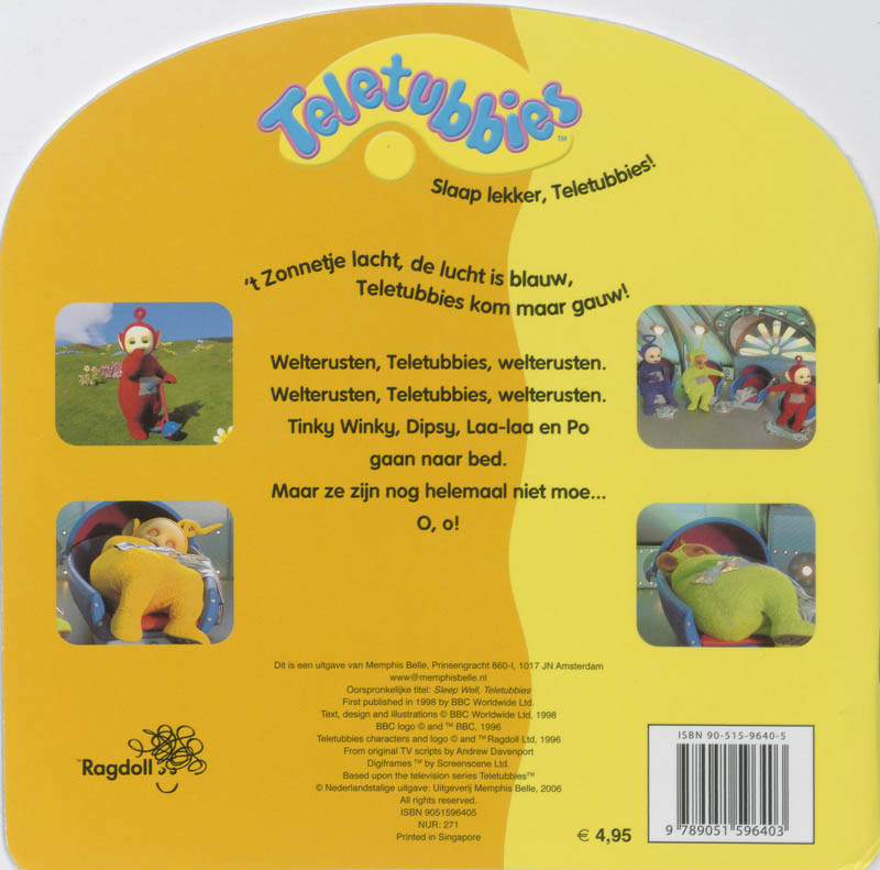 Slaap lekker, Teletubbies! / Teletubbies achterkant