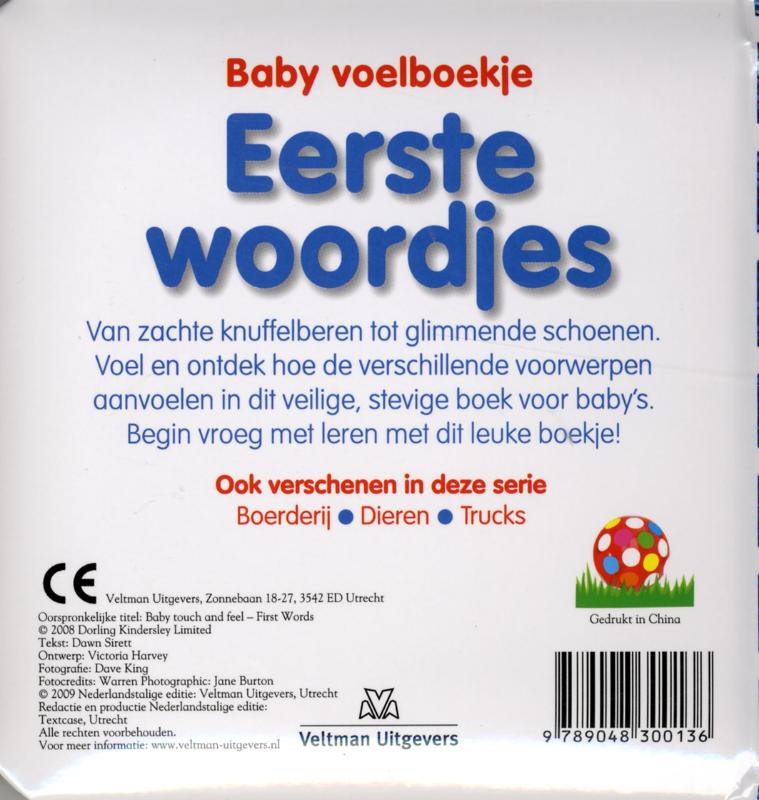 Baby's voelboekje Eerste woordjes achterkant