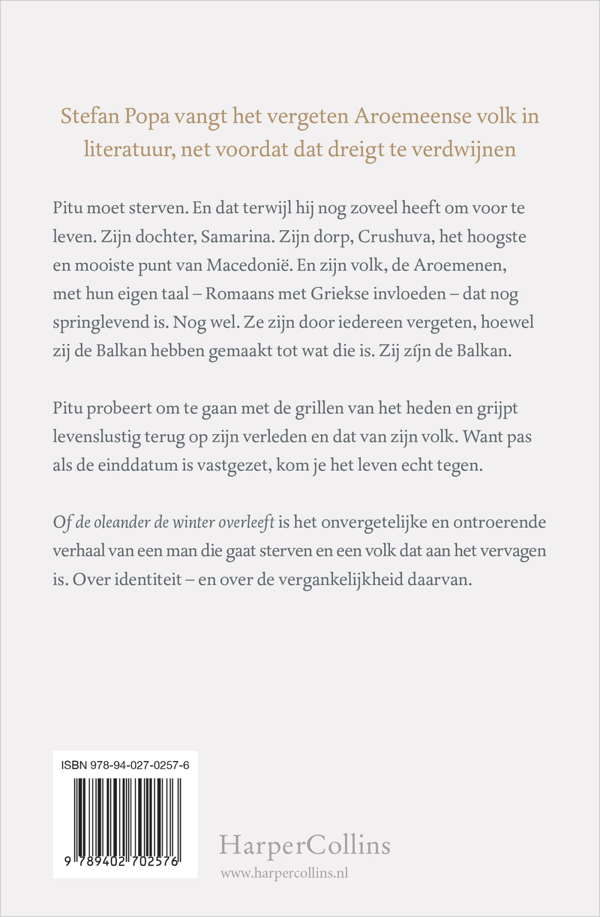 Of de oleander de winter overleeft achterkant