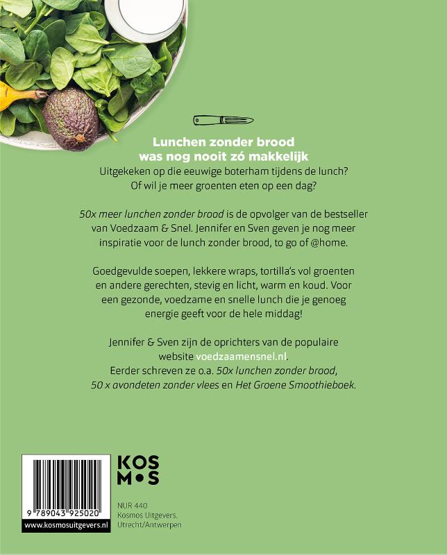 50 x meer lunchen zonder brood / Voedzaam & snel 50 x meer lunchen zonder brood / Voedzaam & snel achterkant