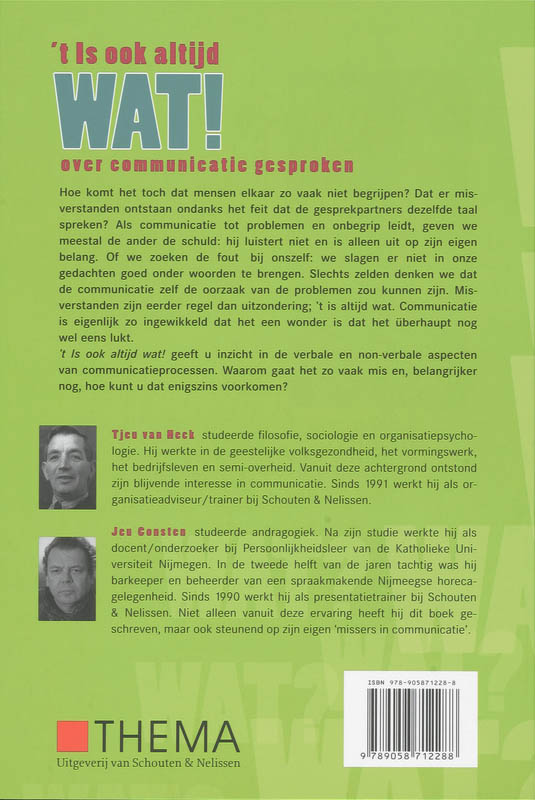 't Is ook altijd wat! 't Is ook altijd wat! achterkant