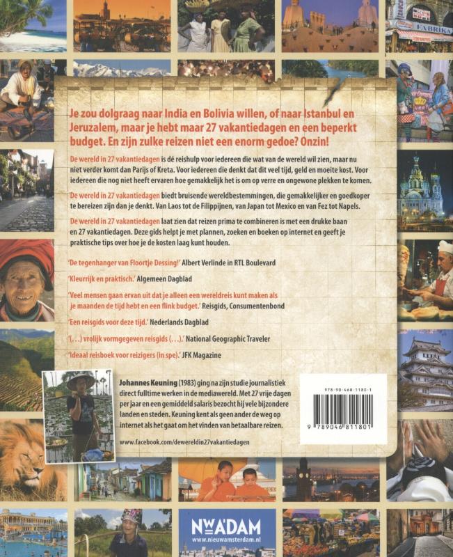 De wereld in 27 vakantiedagen De wereld in 27 vakantiedagen achterkant