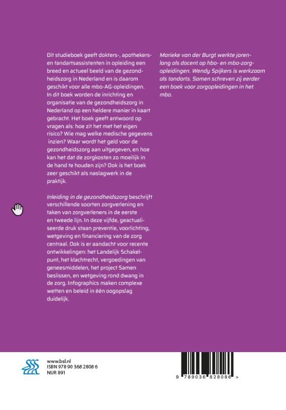 Inleiding in de gezondheidszorg / Basiswerk AG Inleiding in de gezondheidszorg / Basiswerk AG achterkant