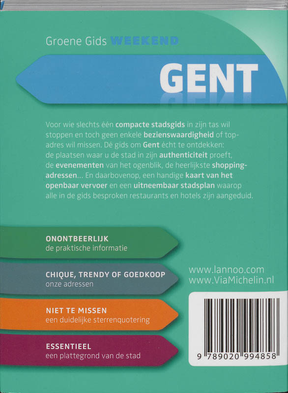 Gent / De Groene Reisgids Weekend achterkant