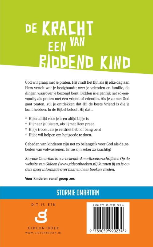 De kracht van een biddend kind achterkant