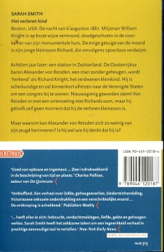 Het verloren kind / Pockethuis achterkant