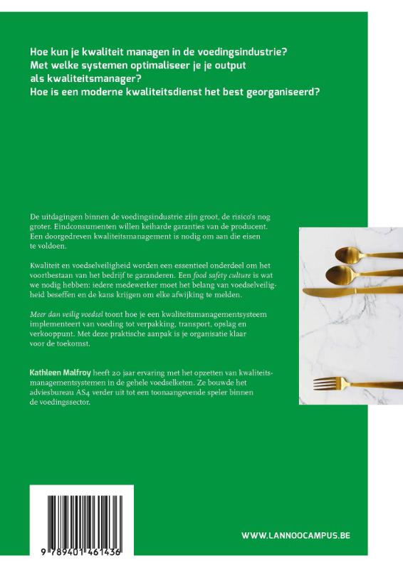 Meer dan veilig voedsel / Campus handboek achterkant