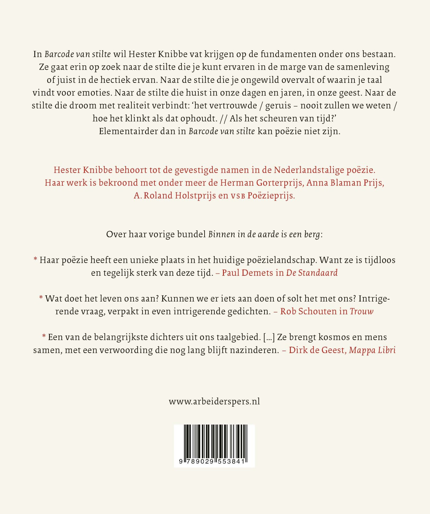 Barcode van stilte achterkant