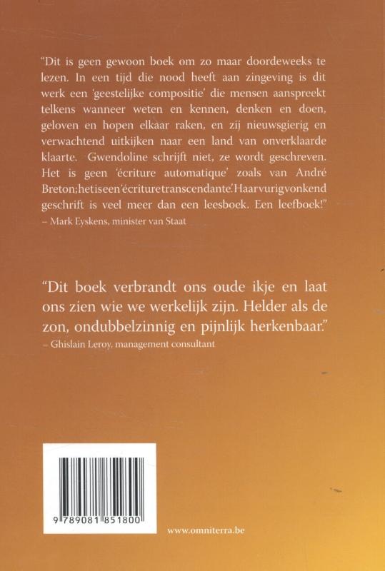Schrijven voor het vuur achterkant