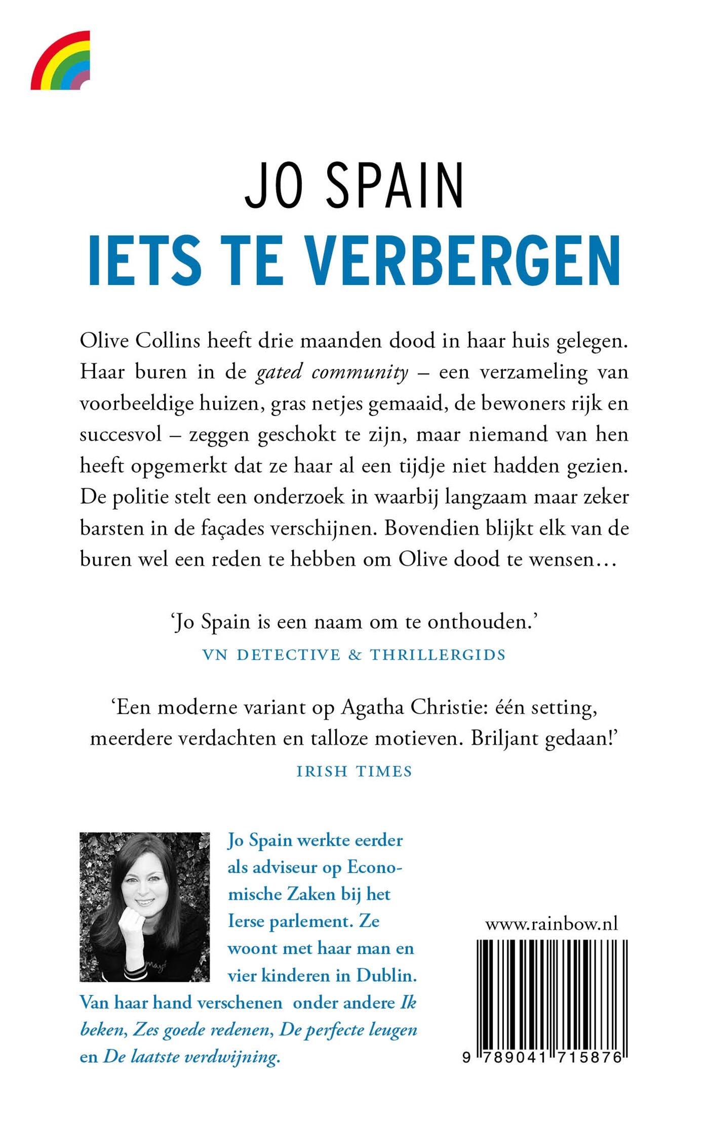 Iets te verbergen / Rainbow pocketboeken / 1564 achterkant