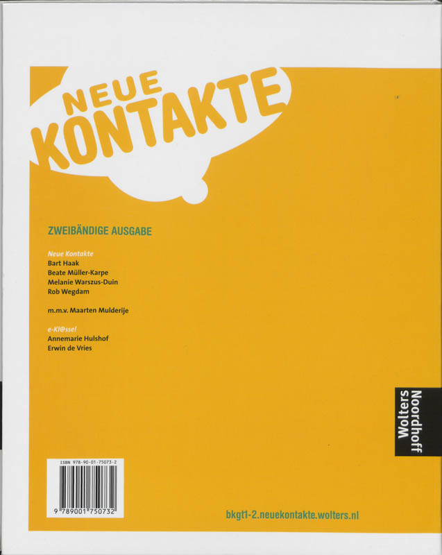 Textbuch 1-2 Vmbo-(b)kgt 2-del ed Neue Kontakte achterkant