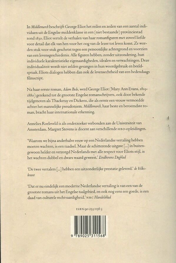 Middlemarch achterkant