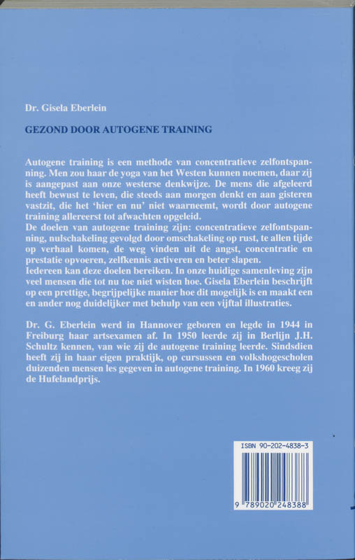 Gezond door autogene training Gezond door autogene training achterkant