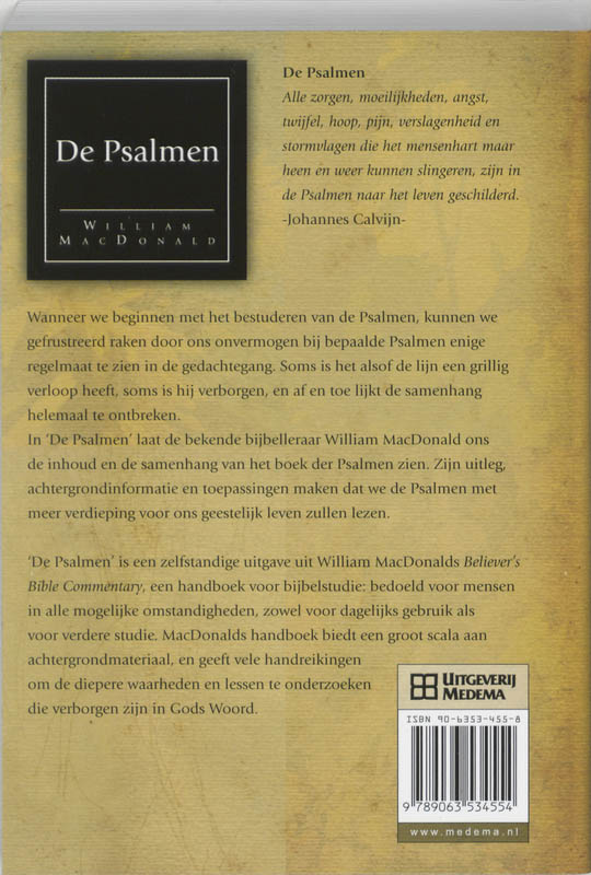 De Psalmen / Telos achterkant