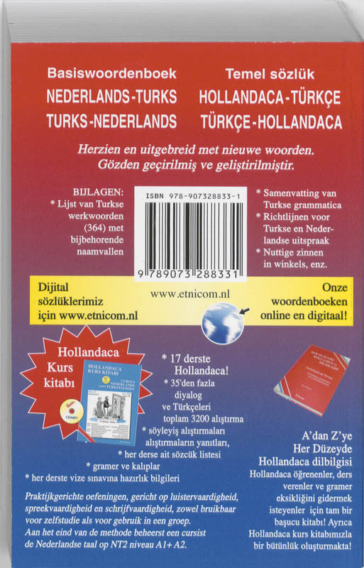 Basiswoordenboek Nederlands-Turks/Turks-Nederlands achterkant