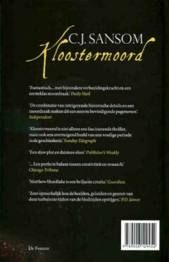 Kloostermoord / Matthew Shardlake / 1 Kloostermoord / Matthew Shardlake / 1 achterkant