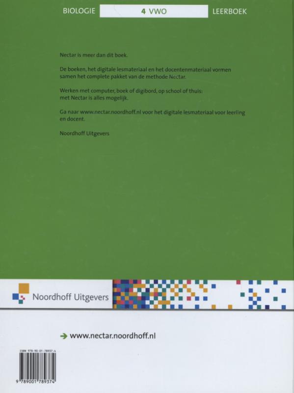 Nectar Leerboek Biologie 4 vwo Nectar Leerboek Biologie 4 vwo achterkant