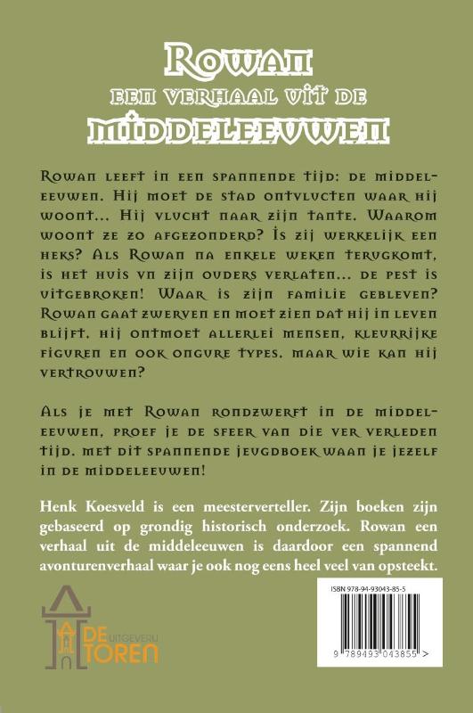 Rowan, een verhaal uit de Middeleeuwen achterkant