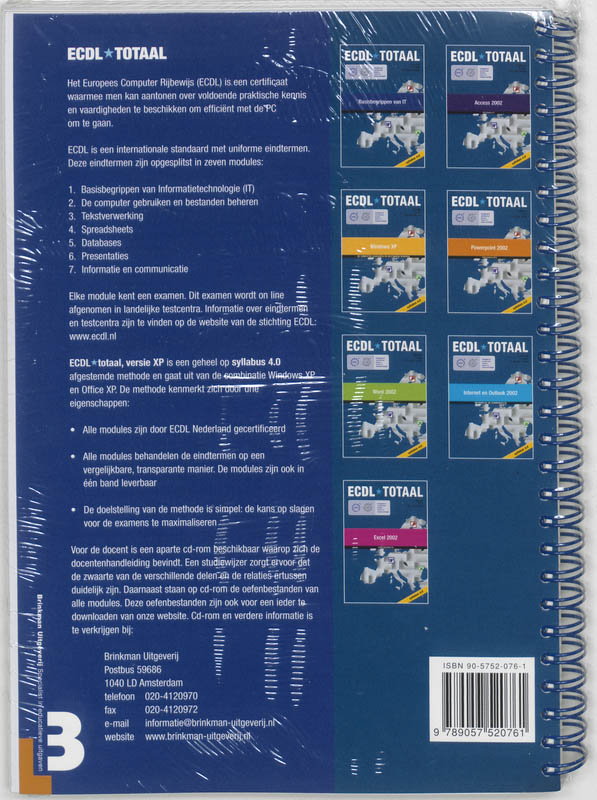 Informatie en communicatie / Internet en Outlook 2002 / ECDL Totaal / 7 achterkant