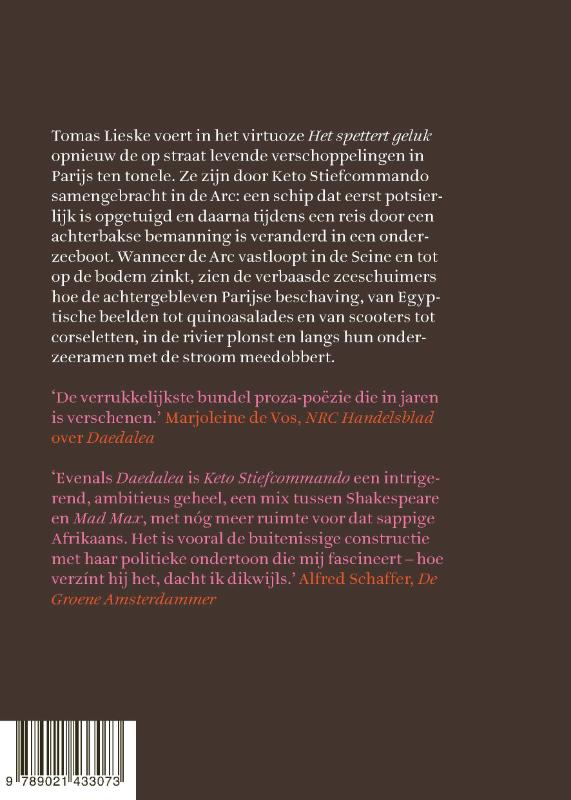 Het spettert geluk achterkant