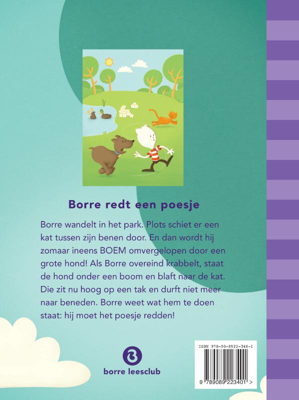 Borre redt een poesje / Borre Leesclub achterkant