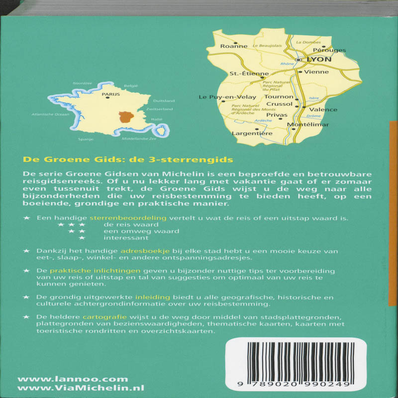 Ardeche, Drome, Rhonevallei achterkant